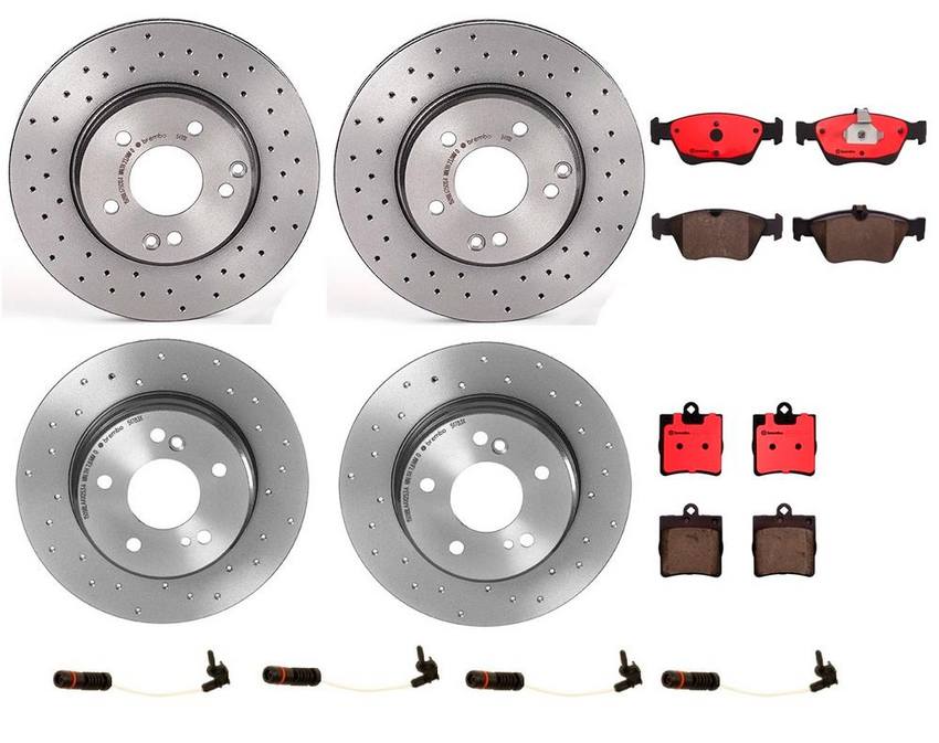 Brembo Brake Pads and Rotors Kit - Front and Rear (288mm/278mm) (Xtra) (Ceramic)